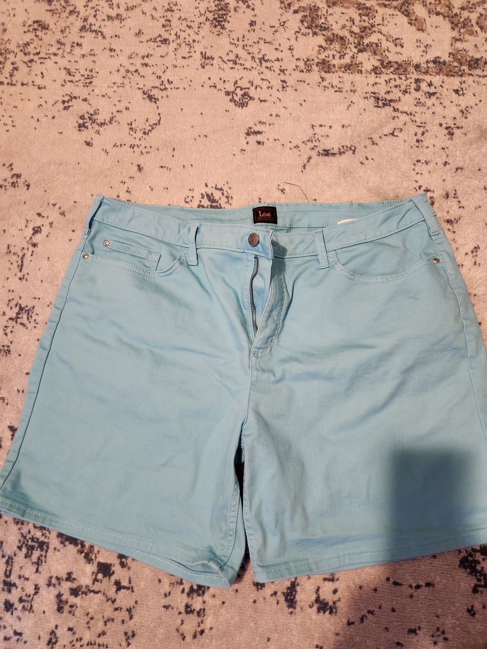 Lee Light Blue Cotton Shorts